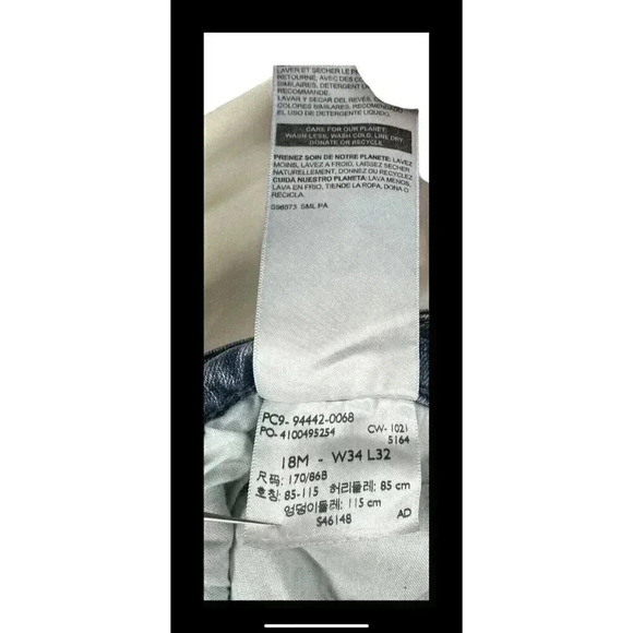 Signature levi strauss gold jeans mid rise straight med wash W34L32 - Picture 7 of 7